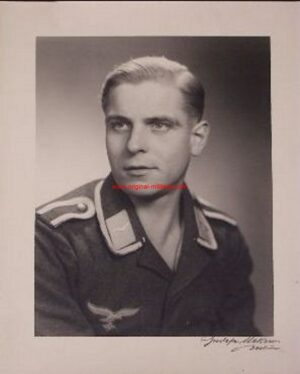 Gran Fotografía de un Sargento de Personal de Vuelo de la Luftwaffe.